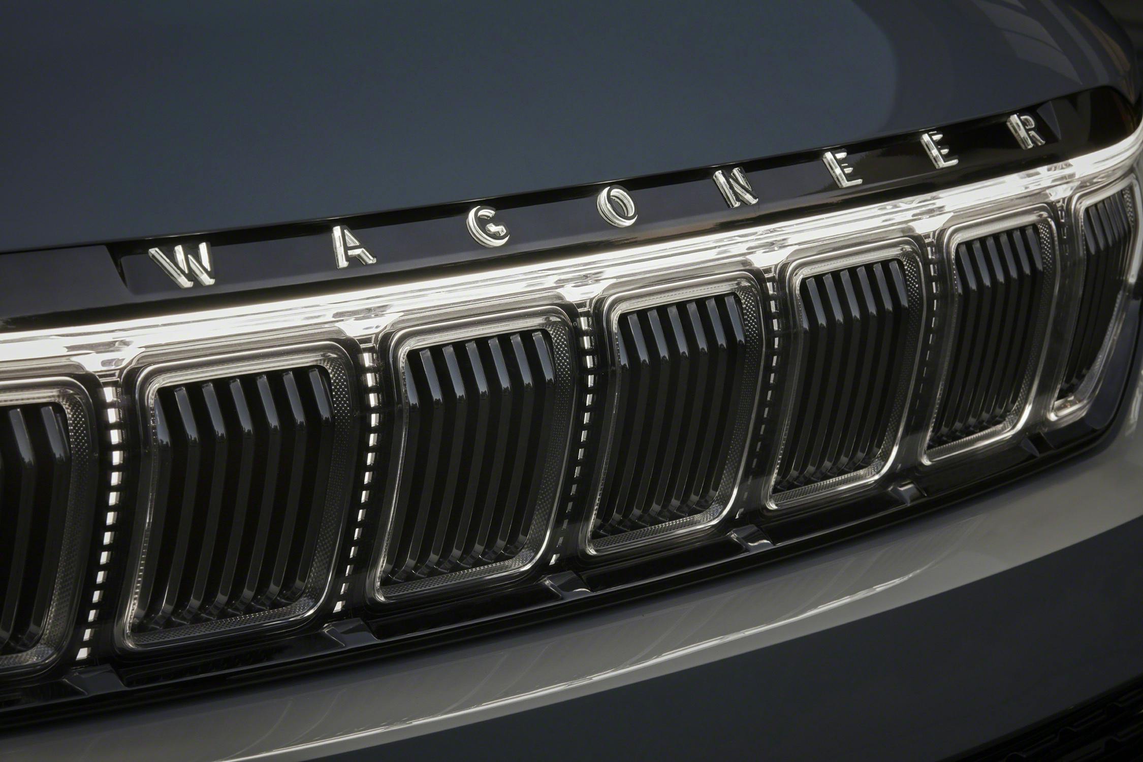 Grand Wagoneer Concept illuminated front lettering