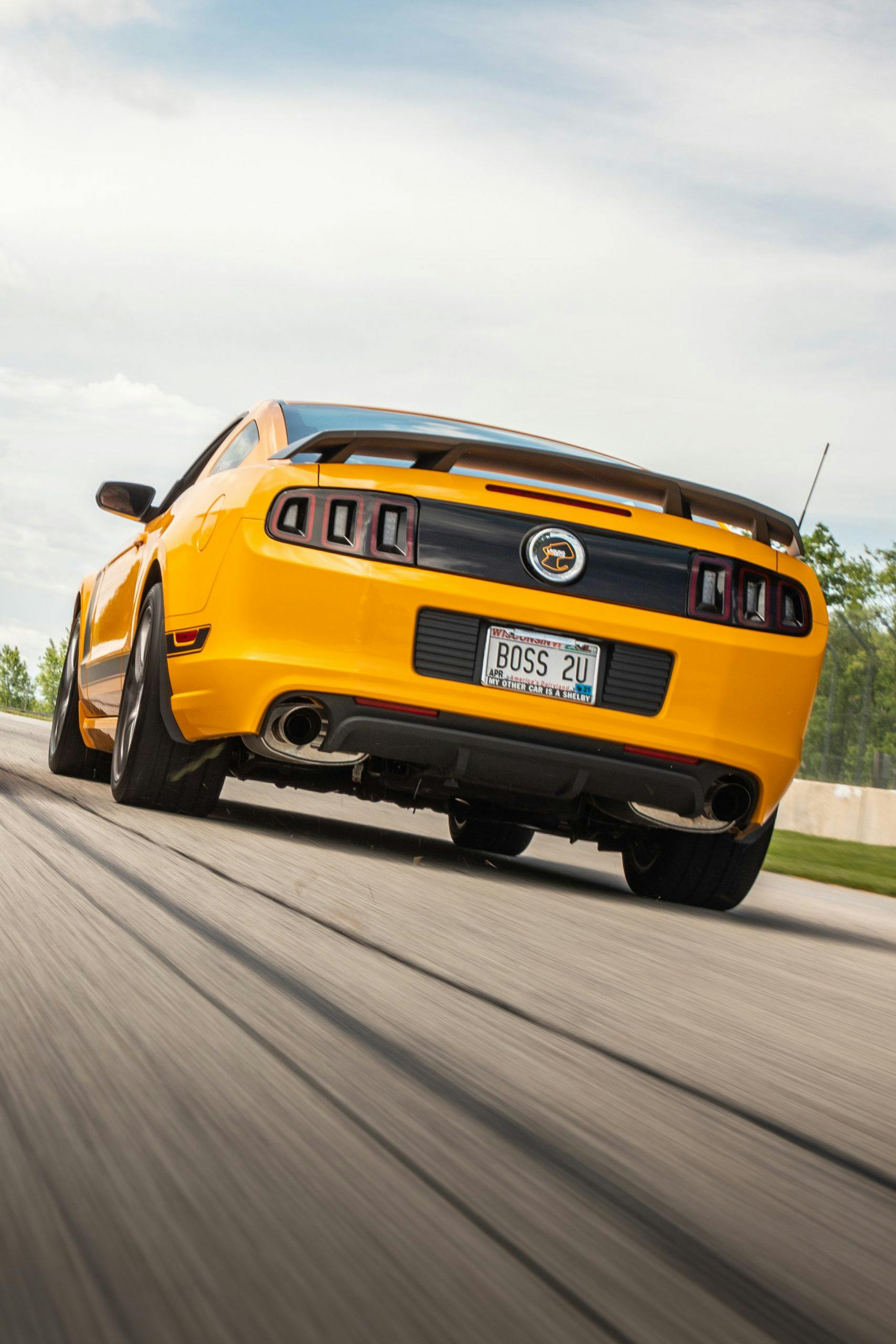 ford mustang boss 302 modern style dynamic track action rear