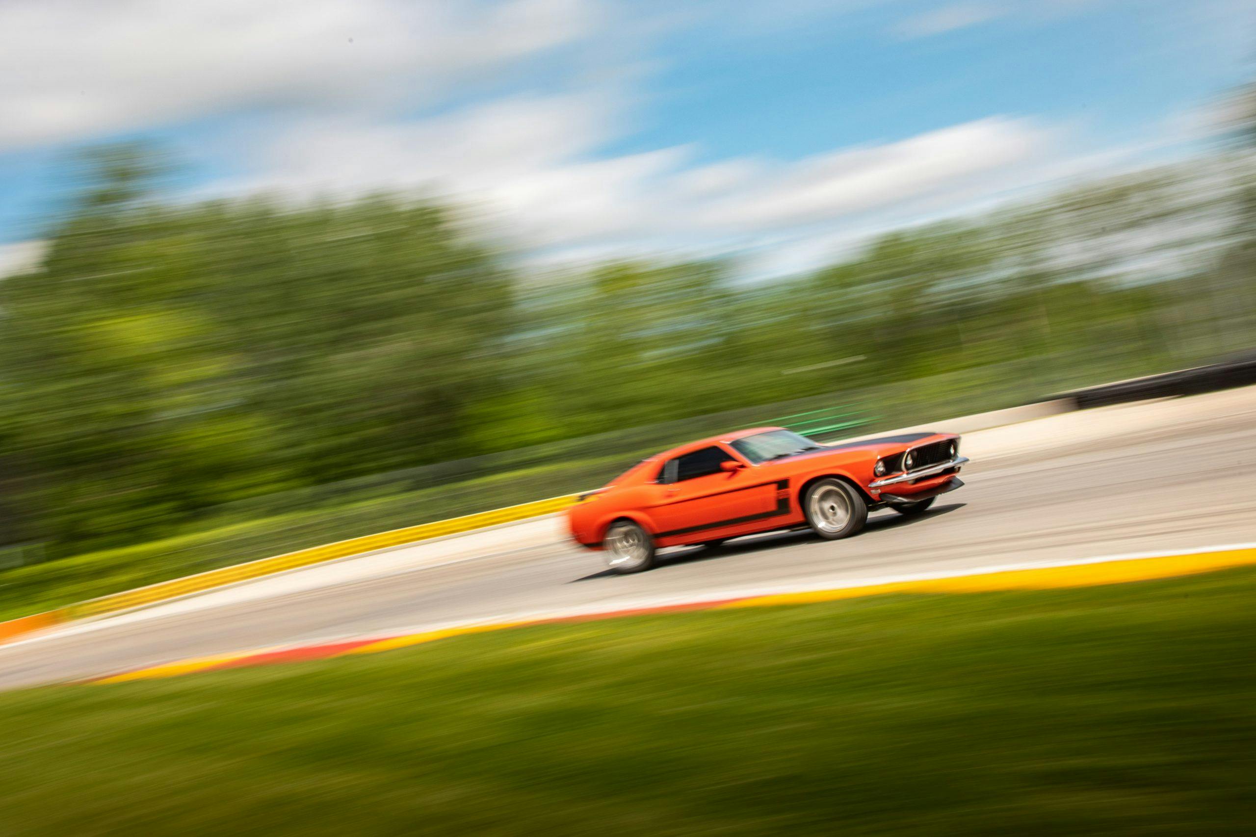 ford mustang boss 302 vintage car track action