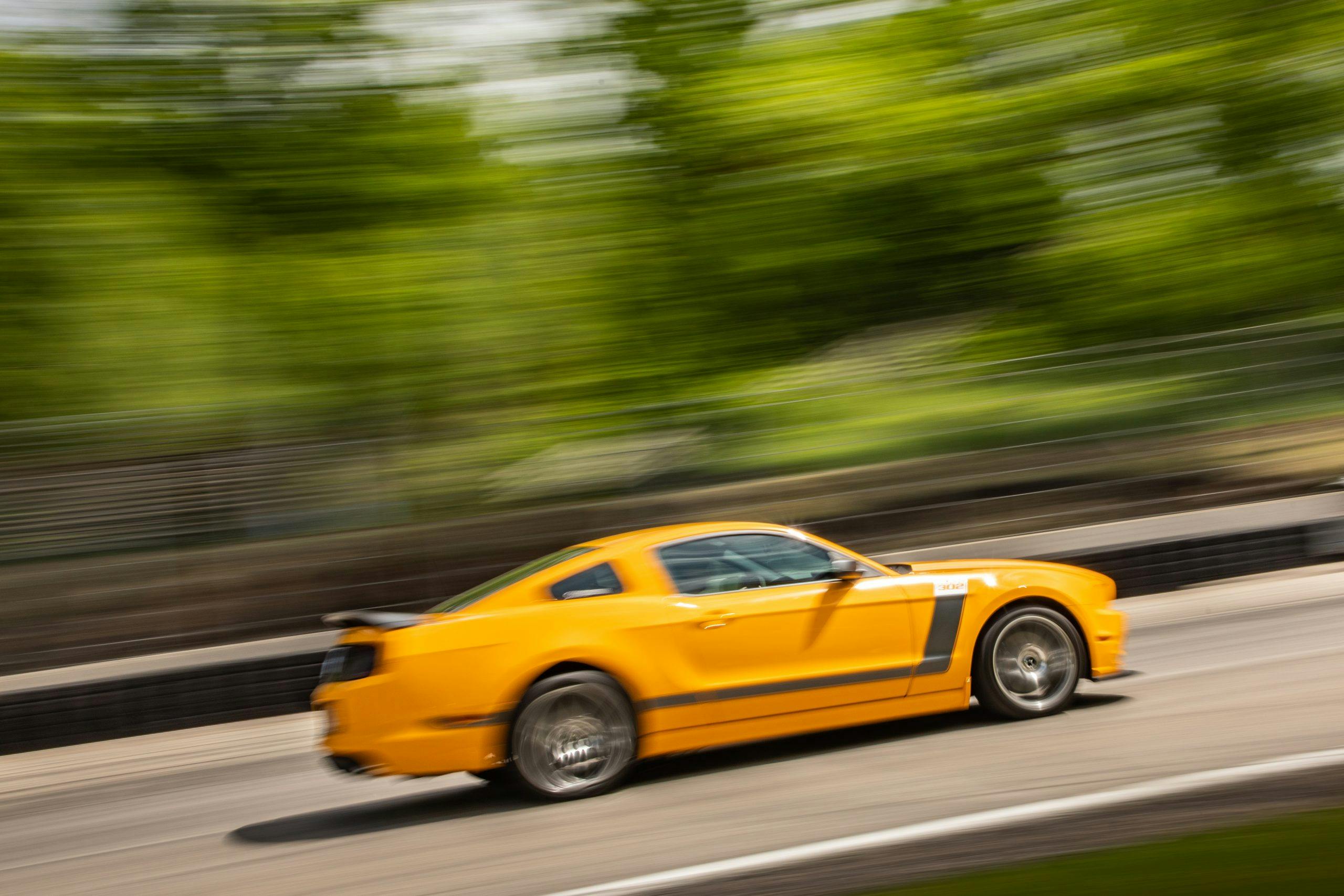 ford mustang boss 302 modern car track action