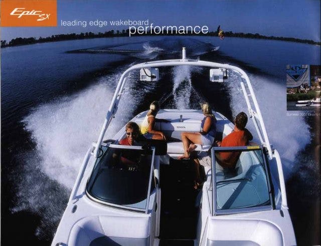 Toyota Epic SX Powerboat wakeboarding action