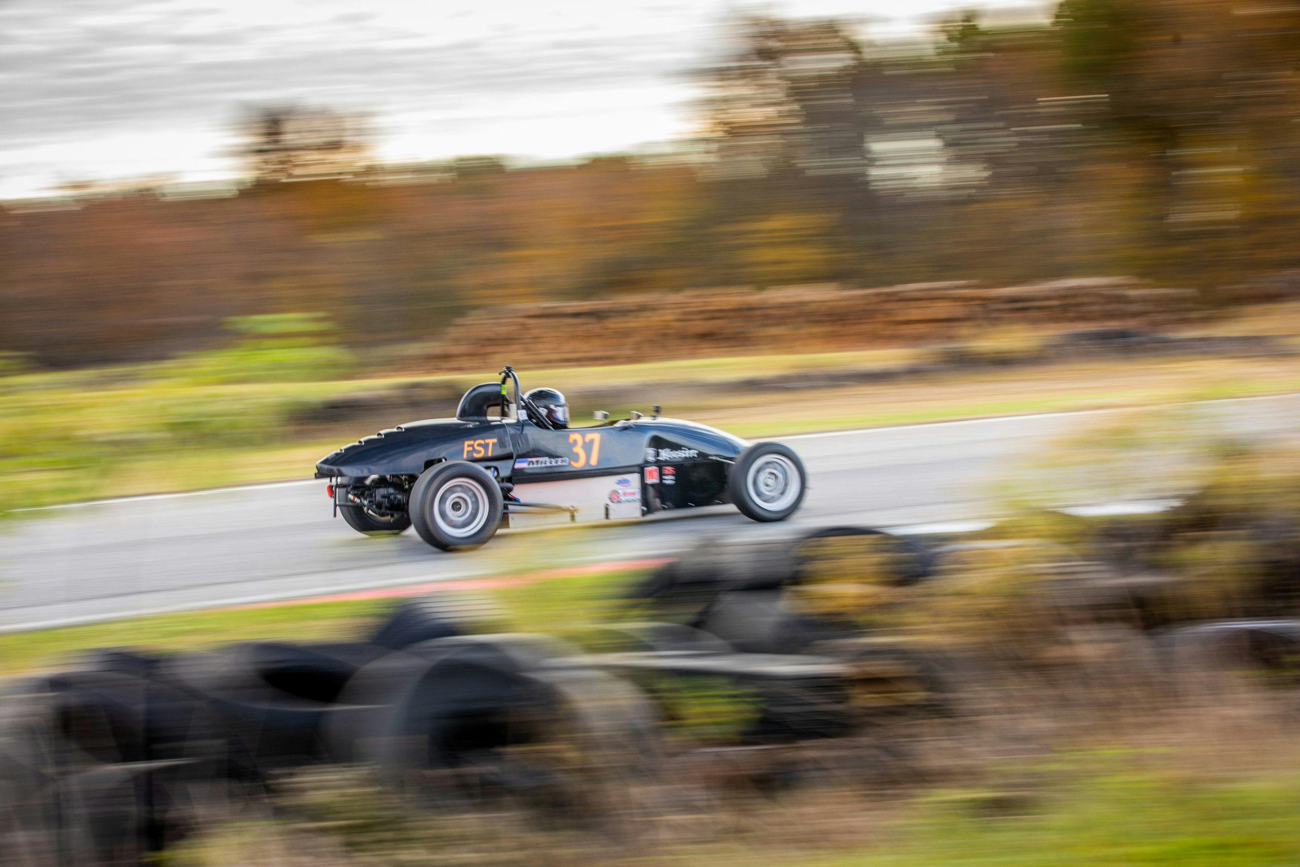 Formula First racecar dynamic action