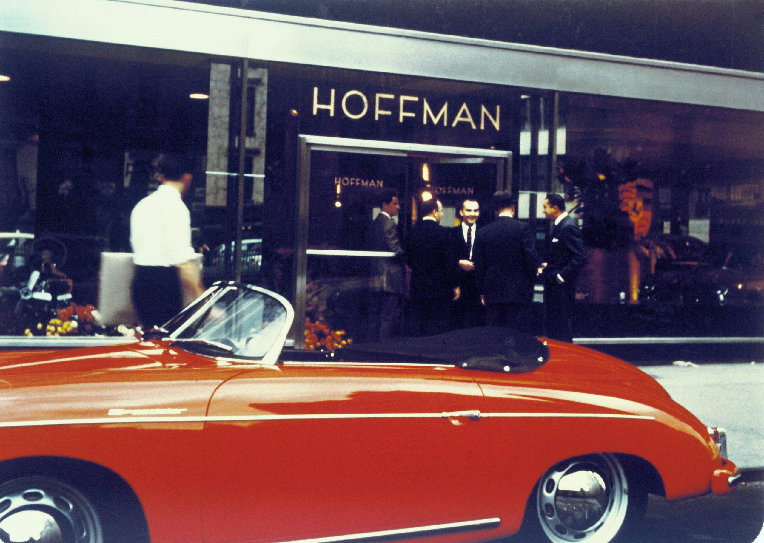 1955 porsche 356 speedster streetside hoffman motor car company showroom new york city