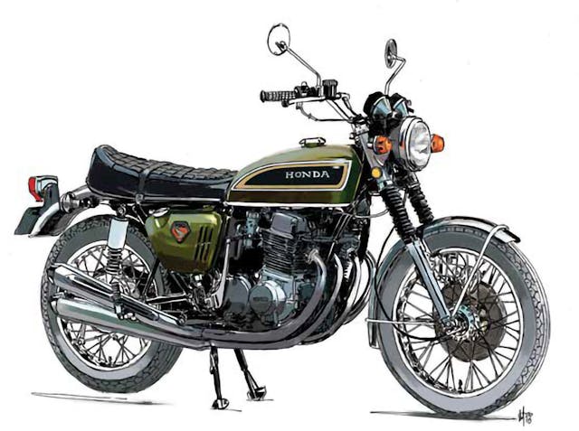 Honda motorcycle illustration
