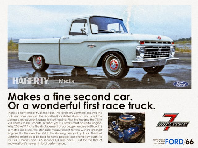 Lightning F100 concept prototype visual vintage ad mockup