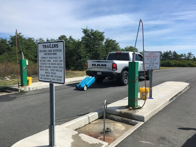 Rob Siegel - Dumping the tanks - Arriving at sewage disposal site