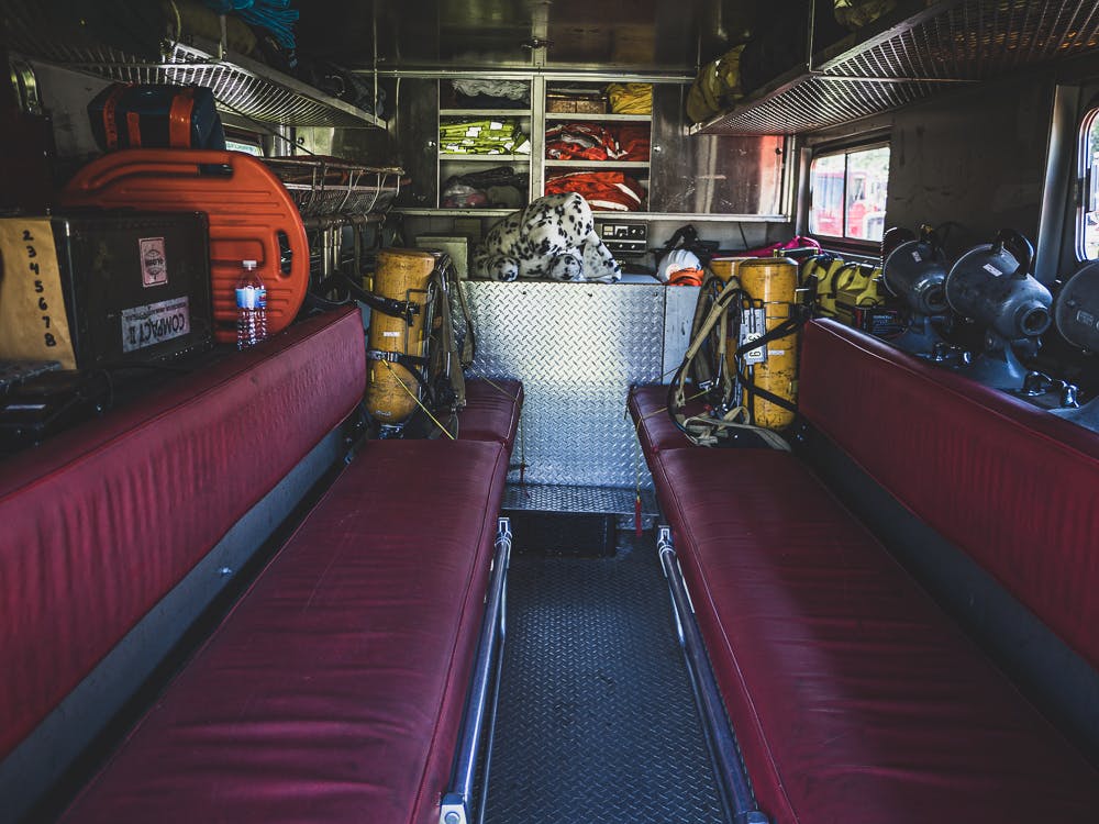 firetruck interior seating