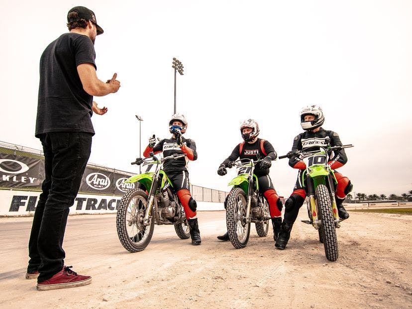American Flat Track riders get instruction