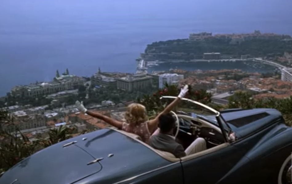 To Catch a Thief - 1953 Sunbeam Alpine with Grace Kelly and Cary Grant - High above Monaco