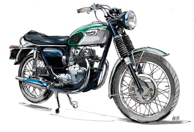 Triumph motorcycle illustration