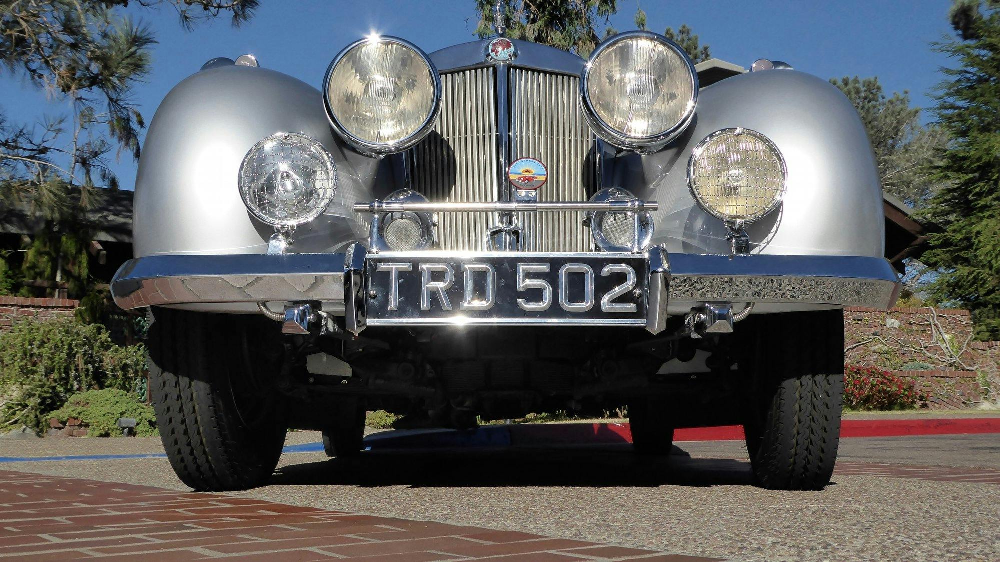 restored triumph roadster front
