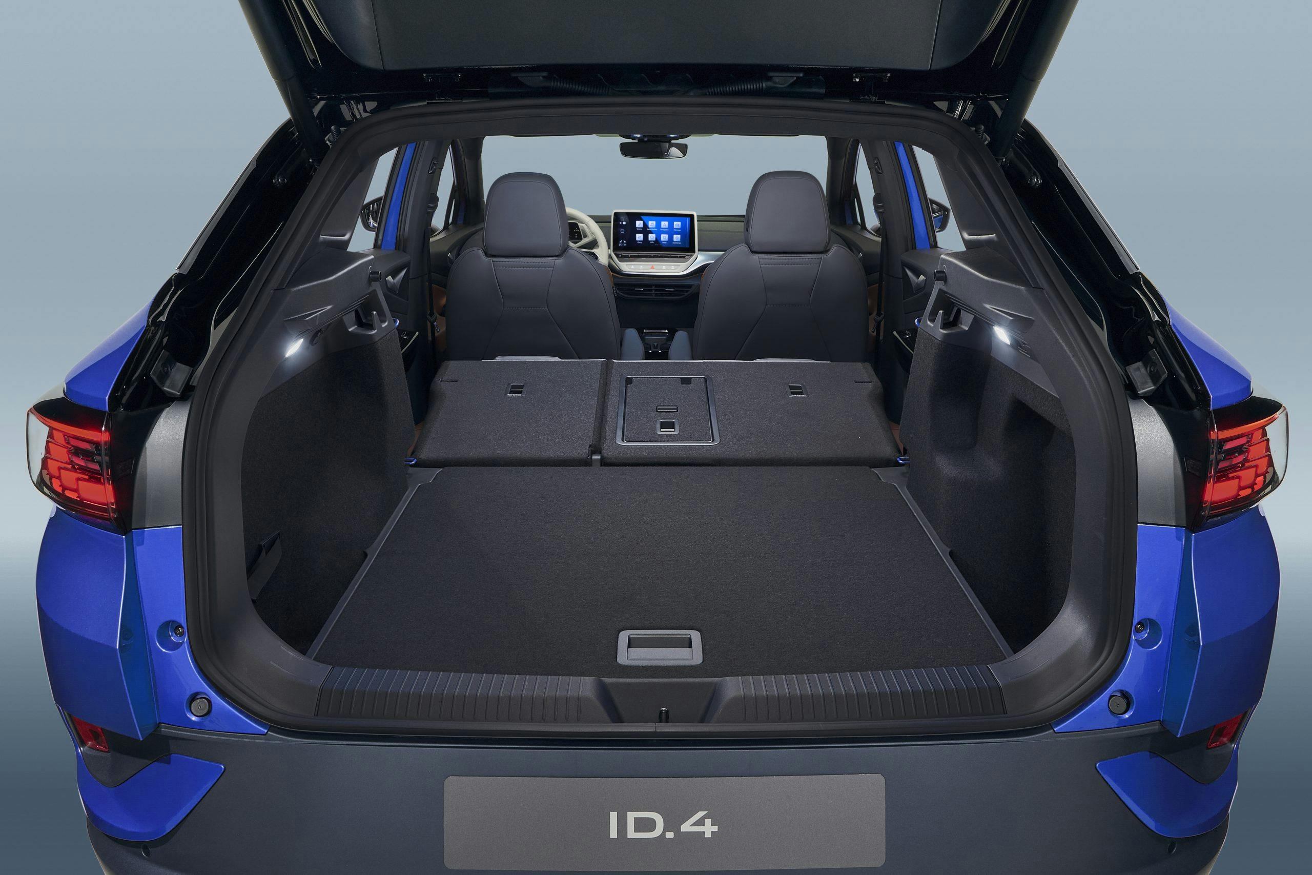 DB2020A2021 VW ID.4 electric SUV rear cargo hatch trunk seats folded