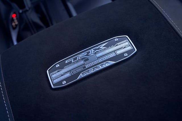 2021 Ram 1500 TRX placard detail