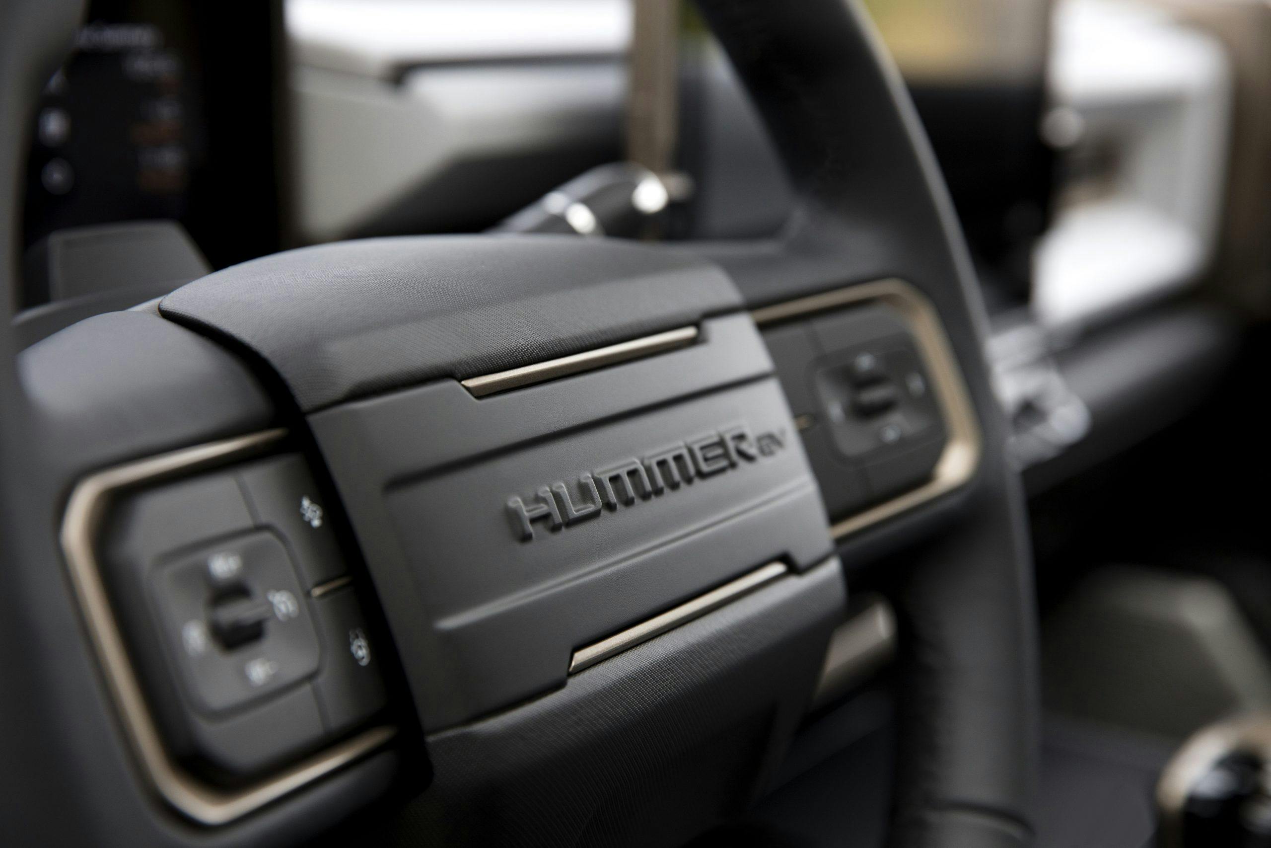 2022 GMC Hummer EV steering wheel