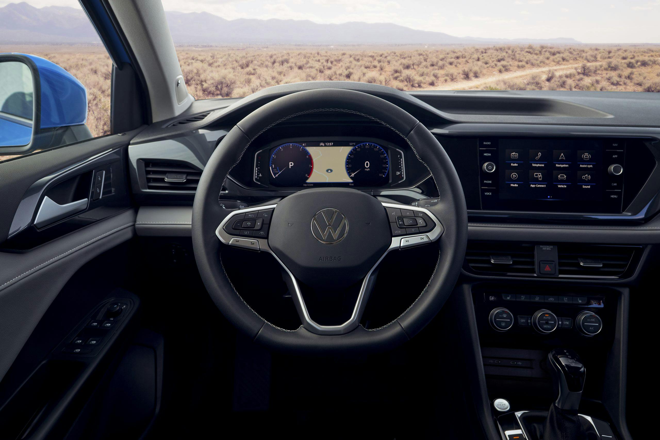 2022 Volkswagen Taos view from drivers seat
