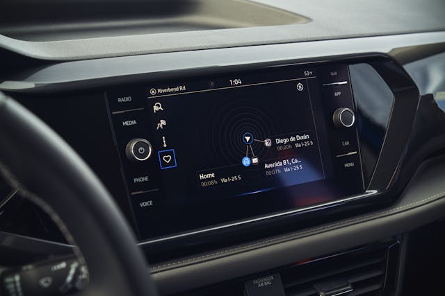 2022 Volkswagen Taos center infotainment screen