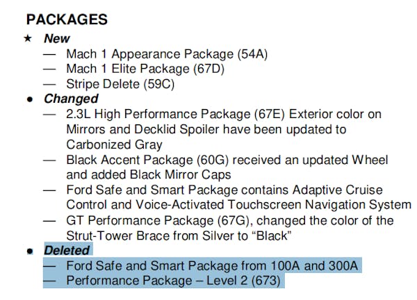 Ford Packages