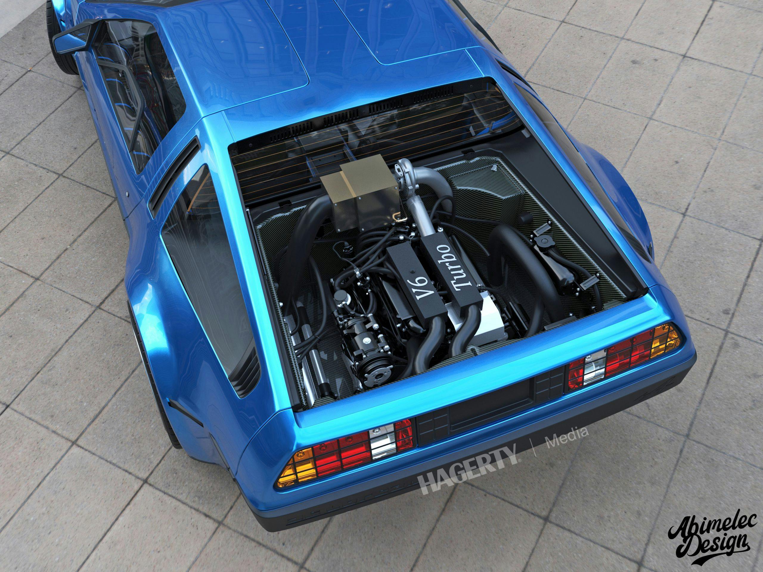 Alpine DMC blue rear engine rendering