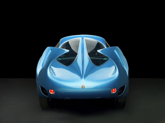 1954 Alfa Romeo Bertone B.A.T. 7 Teal Rear View Studio