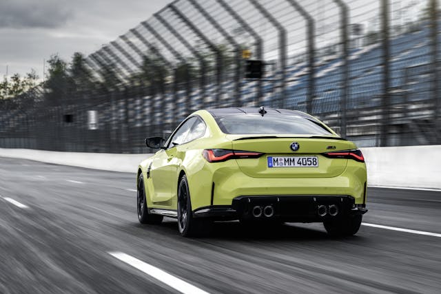 BMW M4 rear three-quarter action