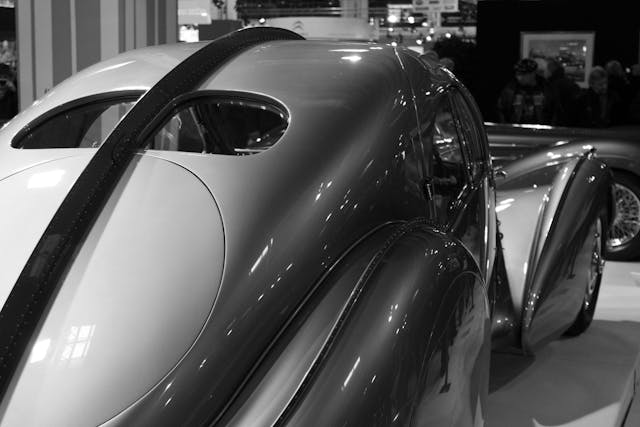 Bugatti Atlantic on display rear split window