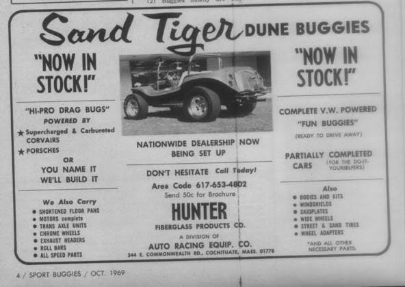 hunter sand tiger dune buggy ad