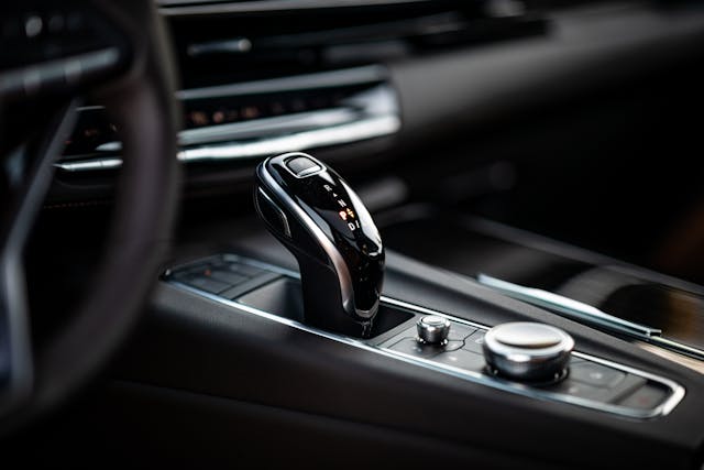 cadillac escalade interior center console close up