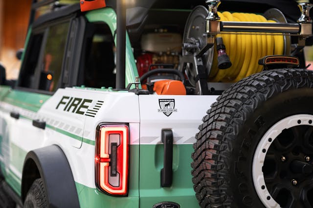 Bronco + Filson Wildland Fire Rig Concept rear gear shot