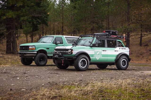 Bronco + Filson Wildland Fire Rig Concept old and new