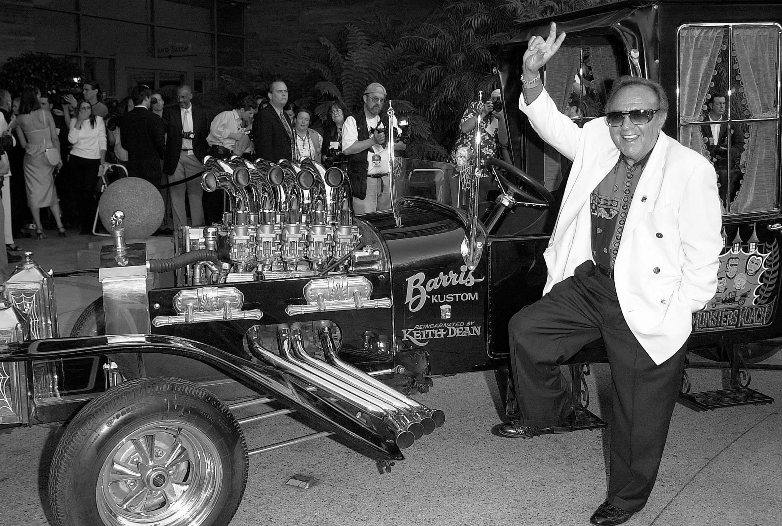 builder George Barris with his munster koach hot rod creation