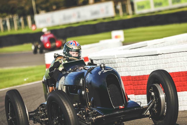 goodwood vintage racecar front action