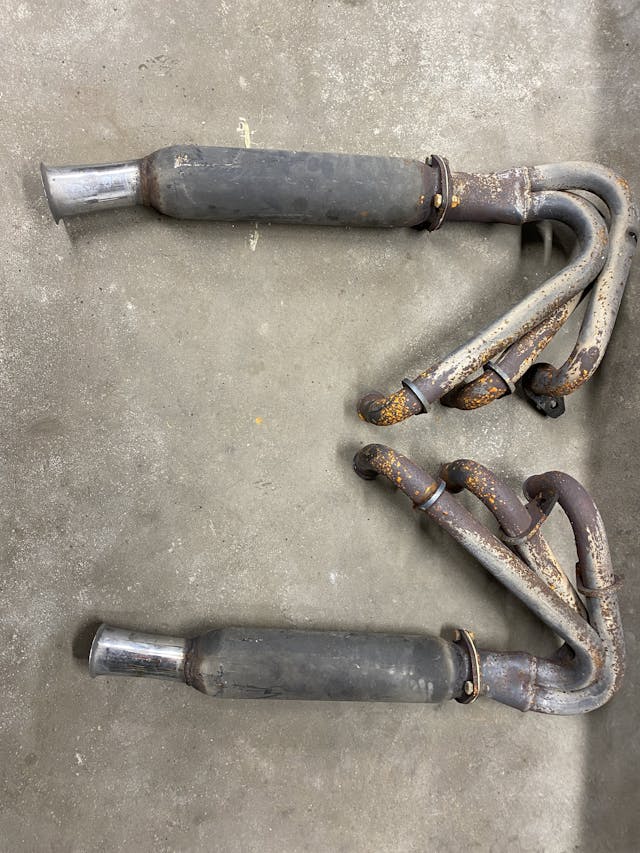 Chevrolet Corvair Headers with mufflers