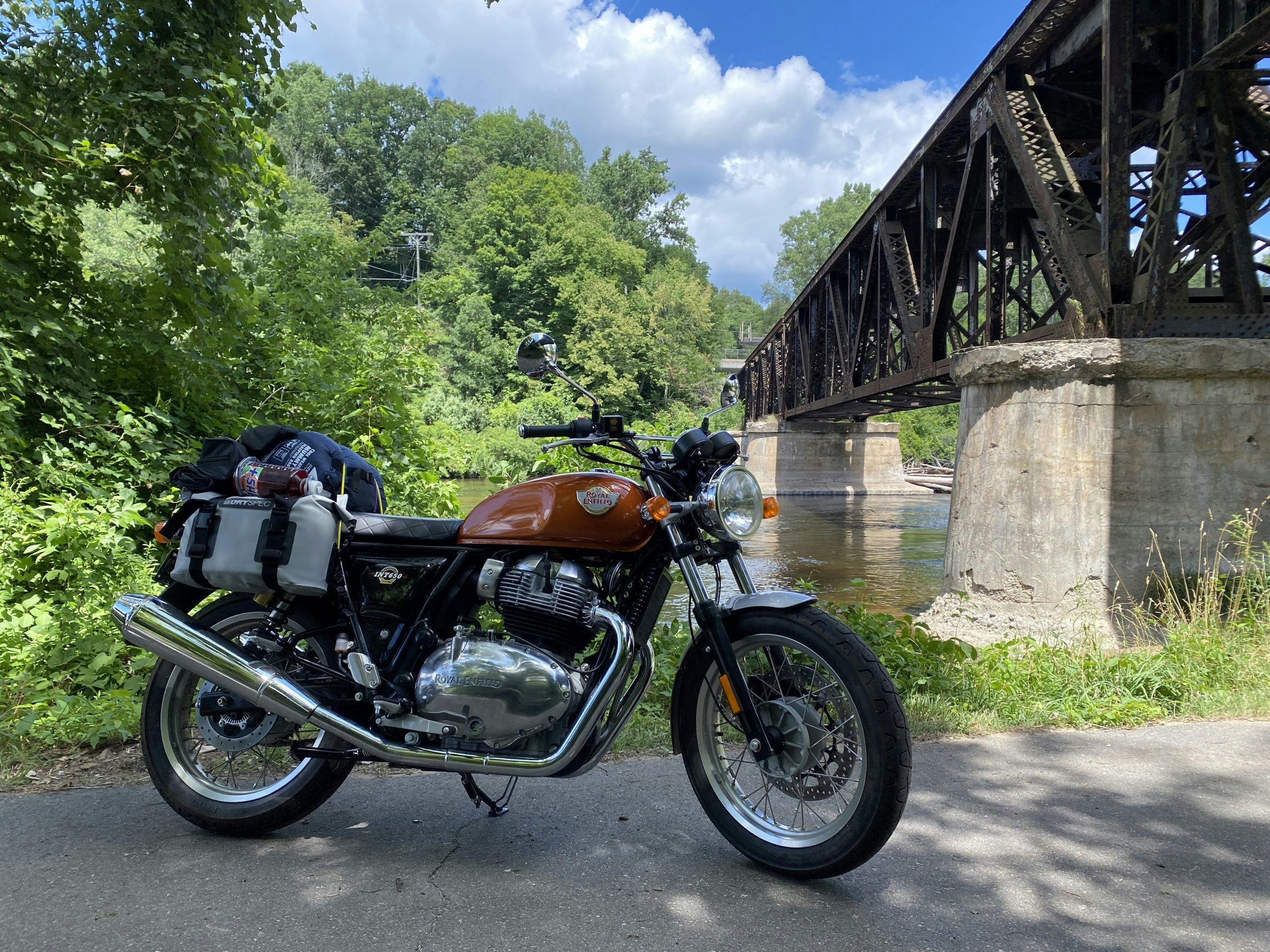 gingerman moto trip Royal Enfield with luggage