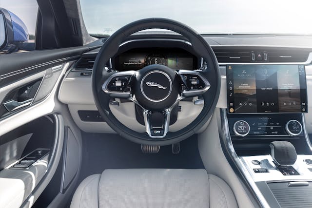 2021 jaguar xf sedan interior front steering wheel