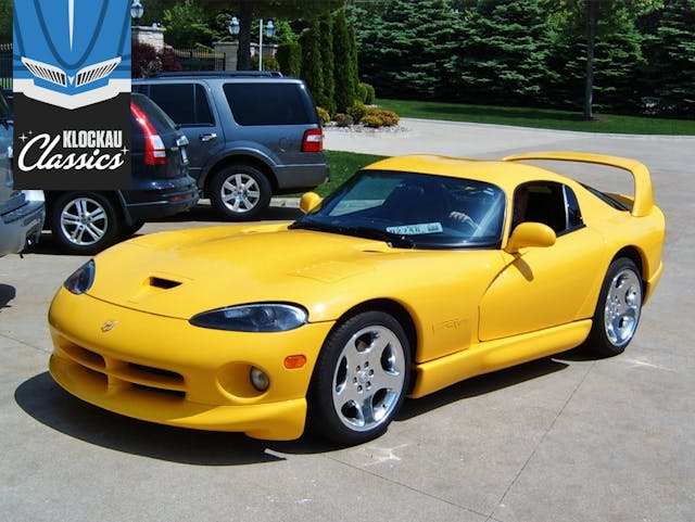 yellow dodge viper front three-quarter klockau classics