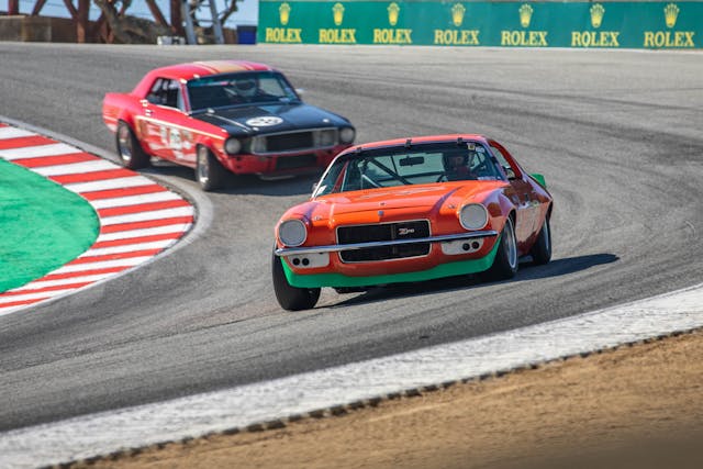 Laguna seca race action cornering