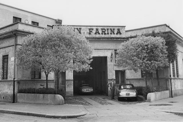 Sergio Pininfarina, Pininfarina factory, Turin, 15 April 1954.