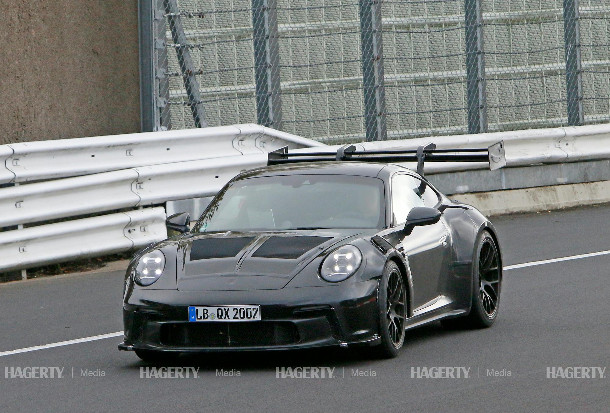 new porsche gt3 rs front three-quarter on track