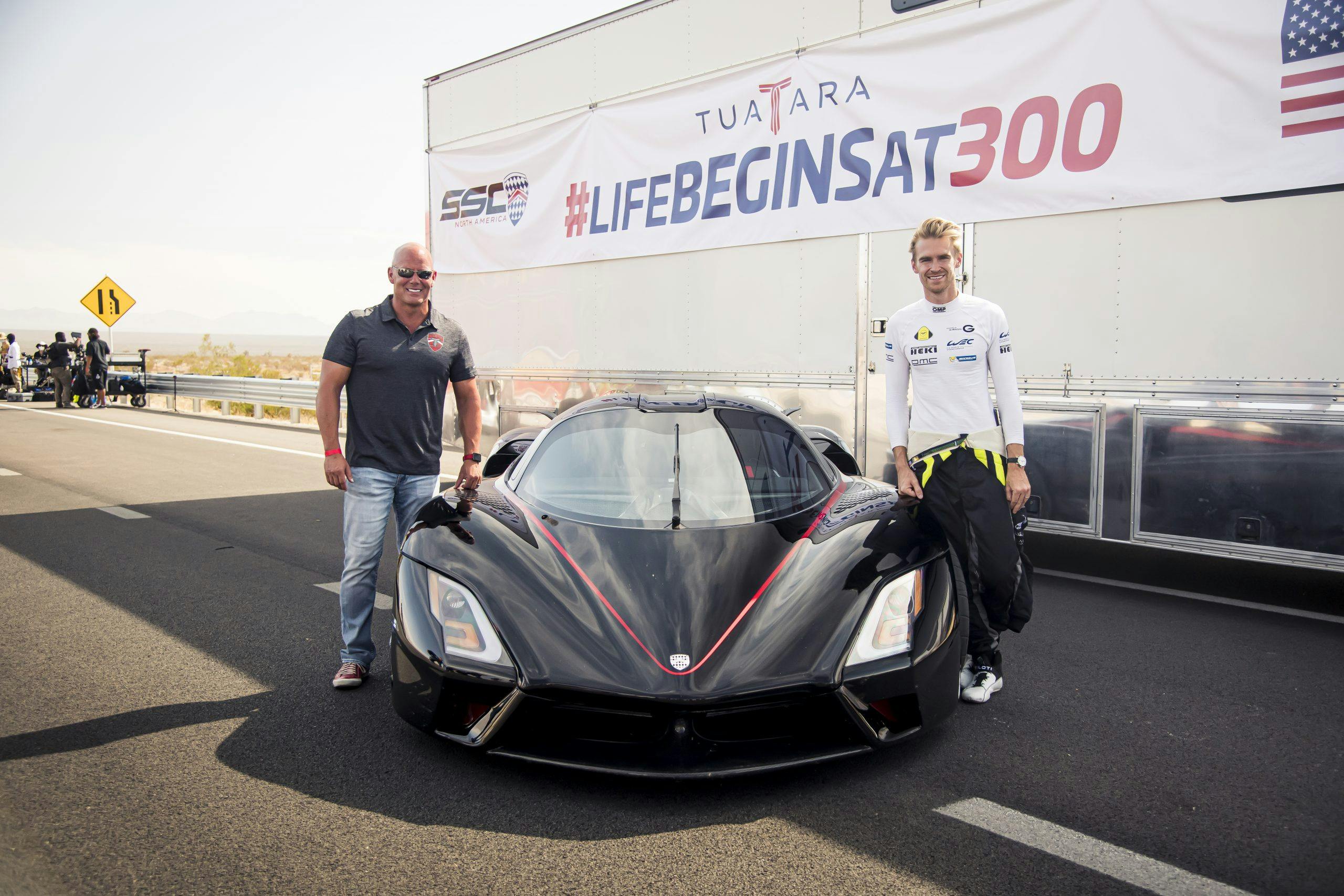 SSC Tuatara Production Car Speed Record shelby and driver