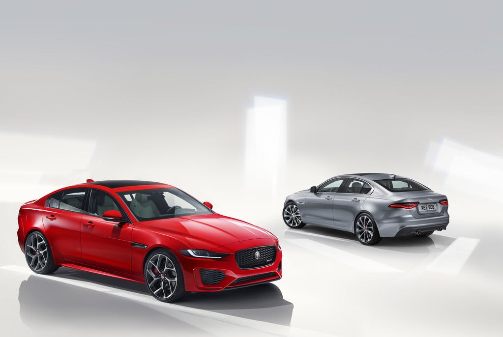 Jaguar XE two cars front and rear three quarter