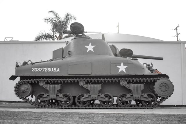 1943 M4A1 Sherman Tank side profile