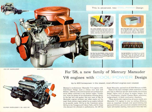 1958 Mercury Wagons Engine Brochure