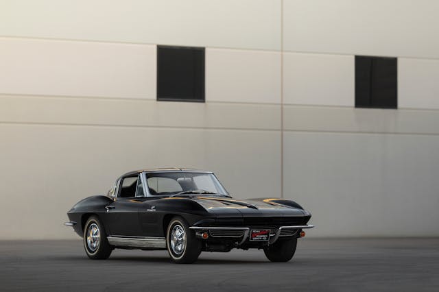 1963 Chevy Corvette Sting Ray Split Window Coupe front three-quarter 1963 Chevy Corvette Sting Ray Split Window Coupe front three-quarter