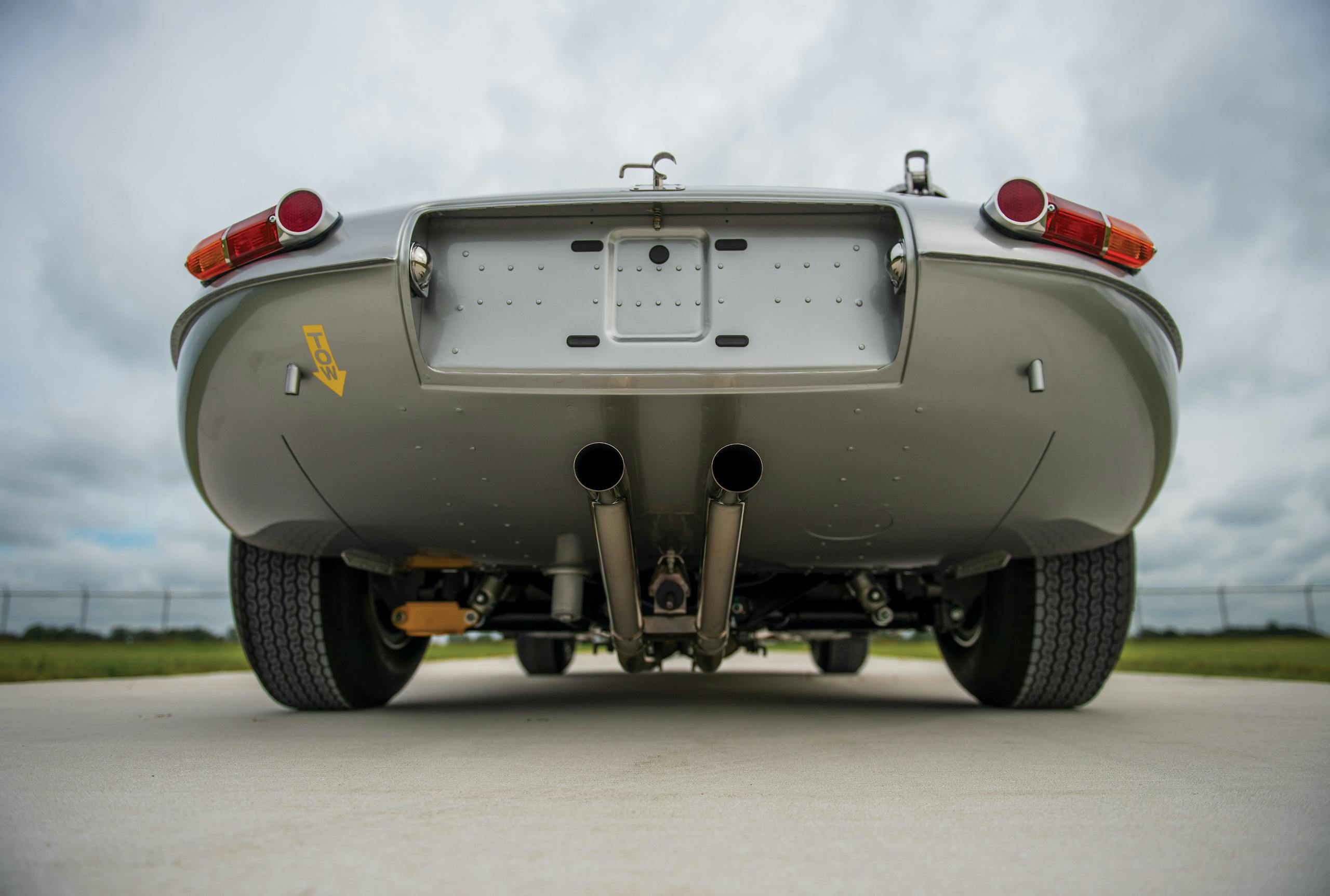 1963 Jag E Type rear underside pipes