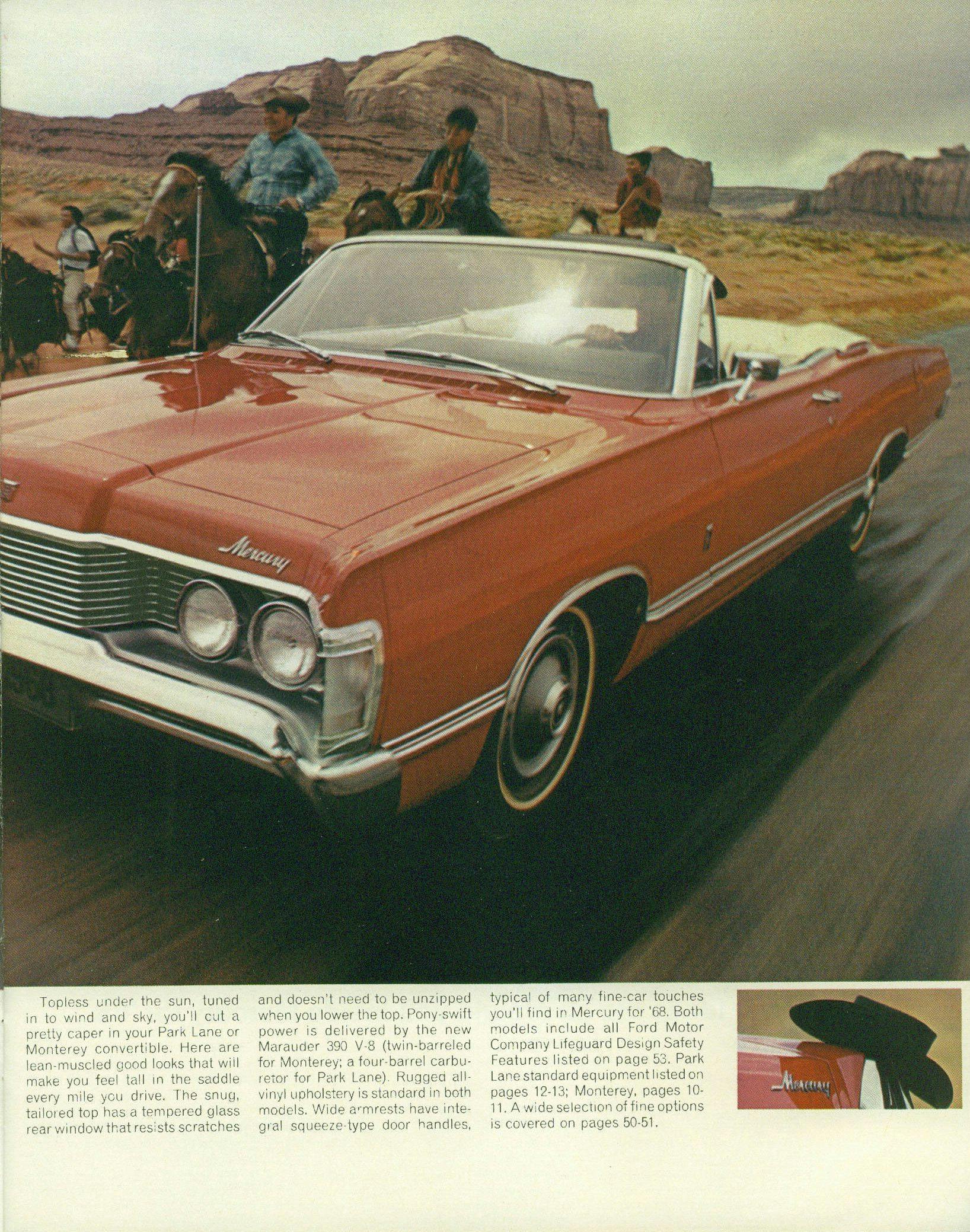 1968 Mercury full size sedan brochure right