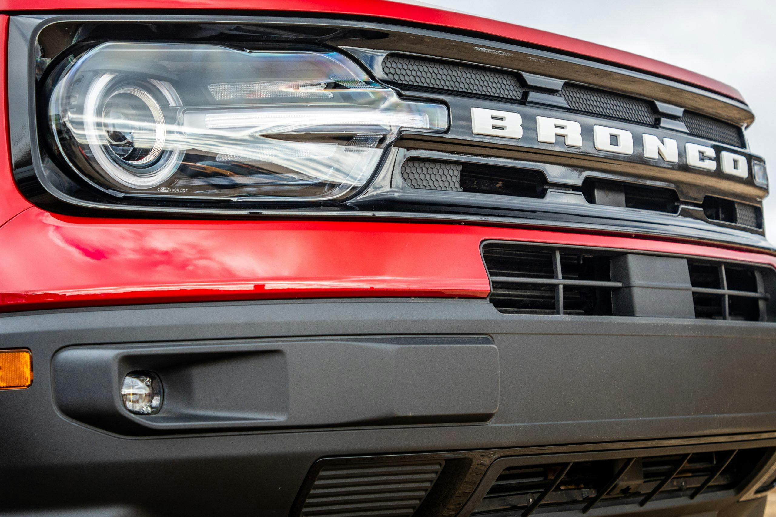 2021 Bronco Sport front headlight and grille