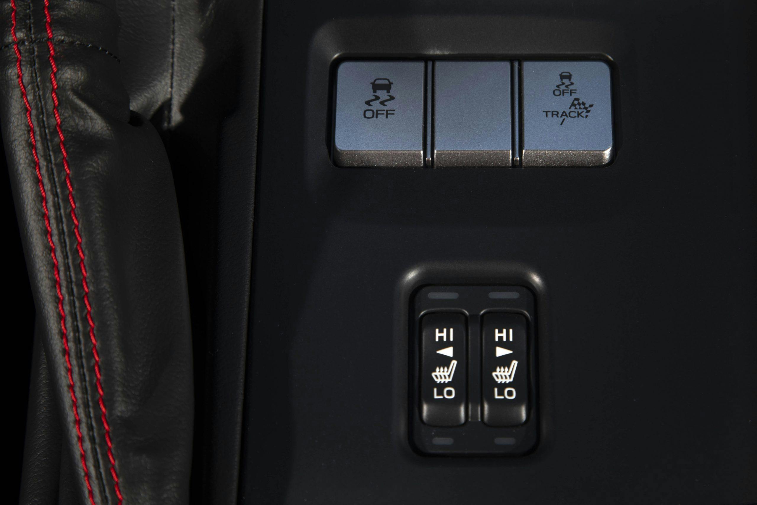New 2022 Subaru BRZ interior drive modes button