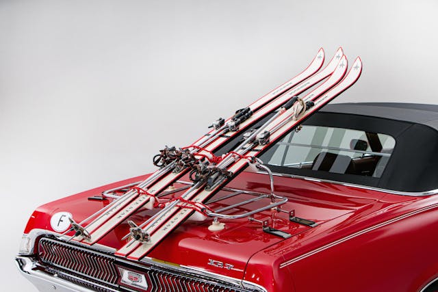 Mercury Cougar Convertible skis detail