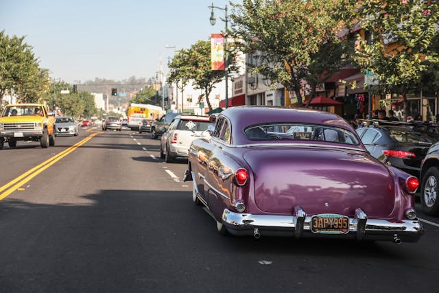 Coulter Jacobs purple hot rod rear three-quarter