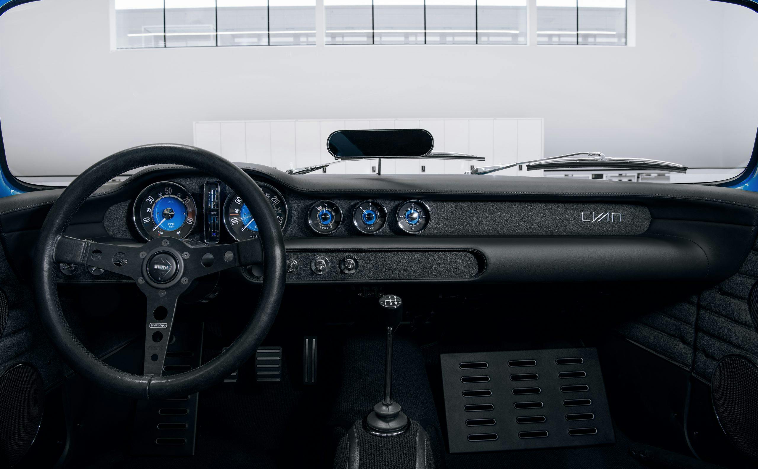 Cyan Racing Volvo P1800 interior